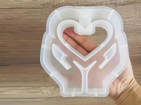 Molde silicona hidroponia corazon con manos